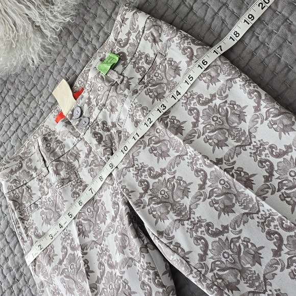 Anthropologie Cartonnier Silver Brocade Crop Pant - Picture 13 of 15